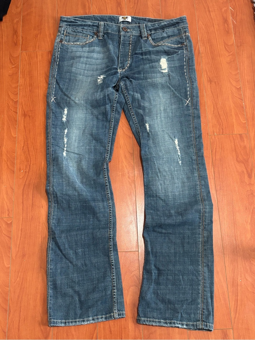 Antik Denim Blackout Size 36x32 Bootcut Embroidered Western